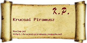 Krucsai Piramusz névjegykártya
